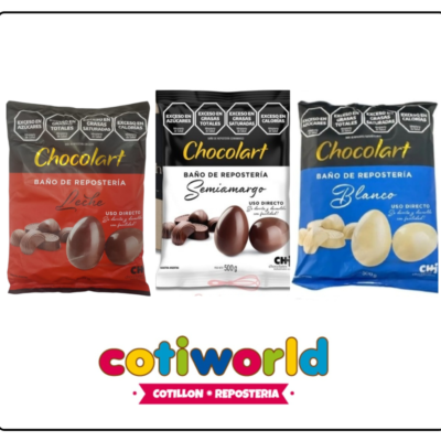 Chocolate Chocolart blanco semi y leche x 500 gs