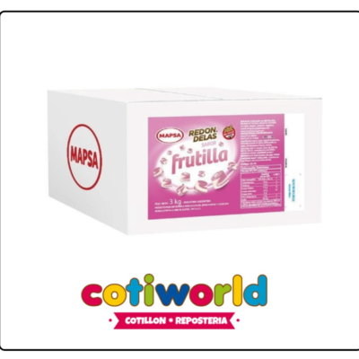 Caja de botones de frutilla "Mapsa" x3kilos