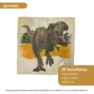 Servilletas x 20 unidades de Dinosaurios