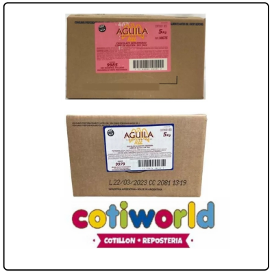 Caja de chocolate Aguila en barra x5kg ( semi-amargo y blanco)