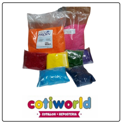 Coco rallado de colores "Proin" x1kg.