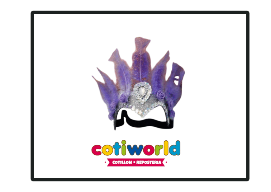 Vincha corona de plumas