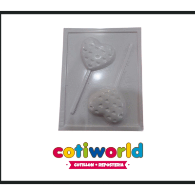 Placa chupetin corazon con corazoncitos